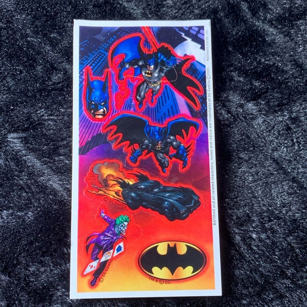 Vintage Hallmark Batman Stickers Set 2001 (1 SHEET)